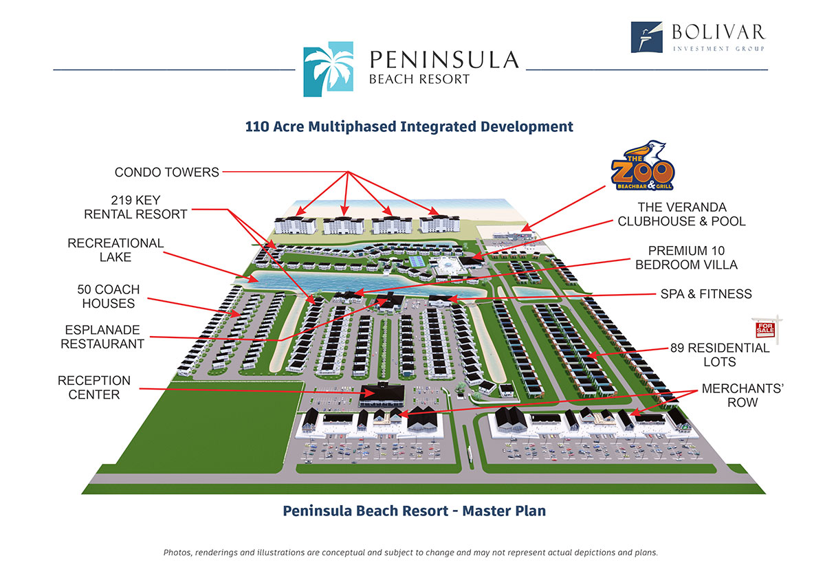pen beach map